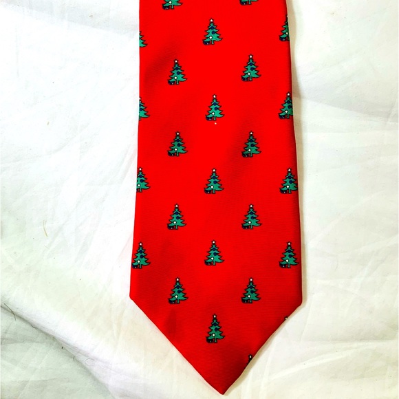 VINTAGE Christopher Hart Silk Festive Holiday Tie UNISEX - Picture 2 of 8